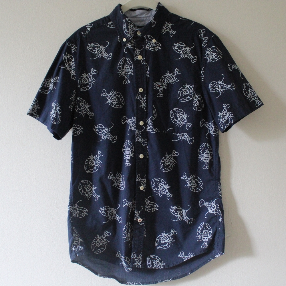 Tommy Hilfiger Lobster Short Sleeve Button Up Shirt